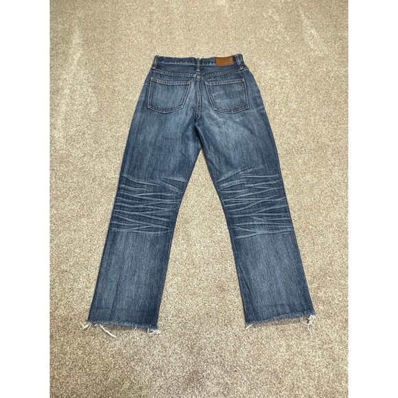 Rivet & Thread womens straight jeans sz 25 high waist Frey edge button fly denim - Picture 2 of 12